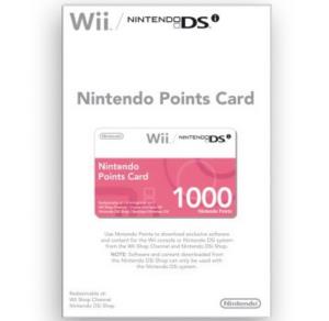 Nintendo Points Card 1000 Europe